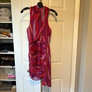 Elegant Pink Sleeveless Dress